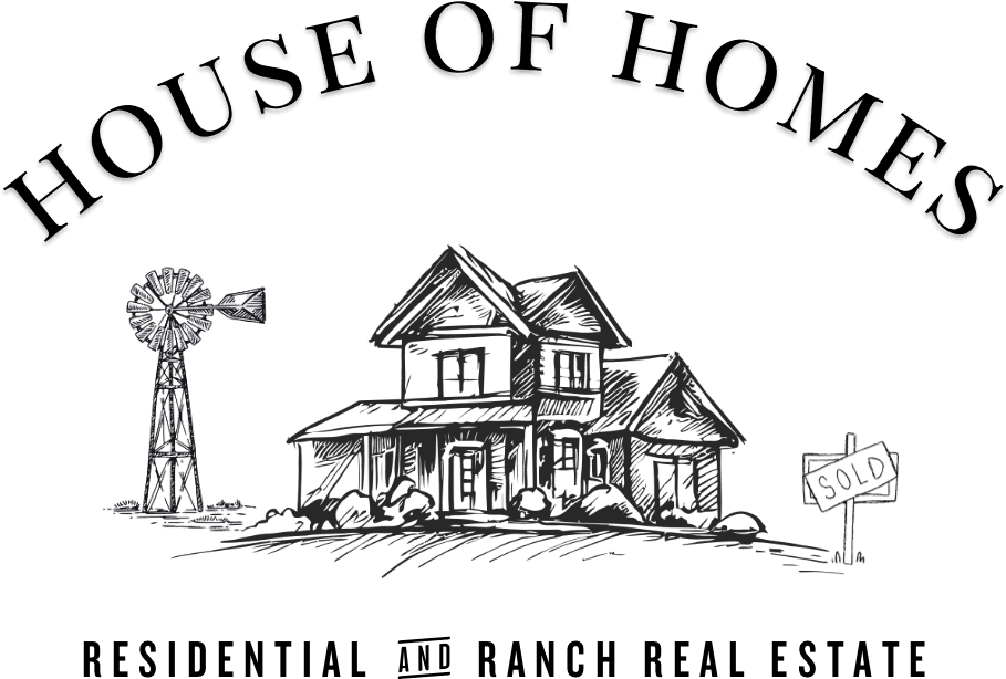 House of Homes Residential and Ranch Real Estate - Black Logo