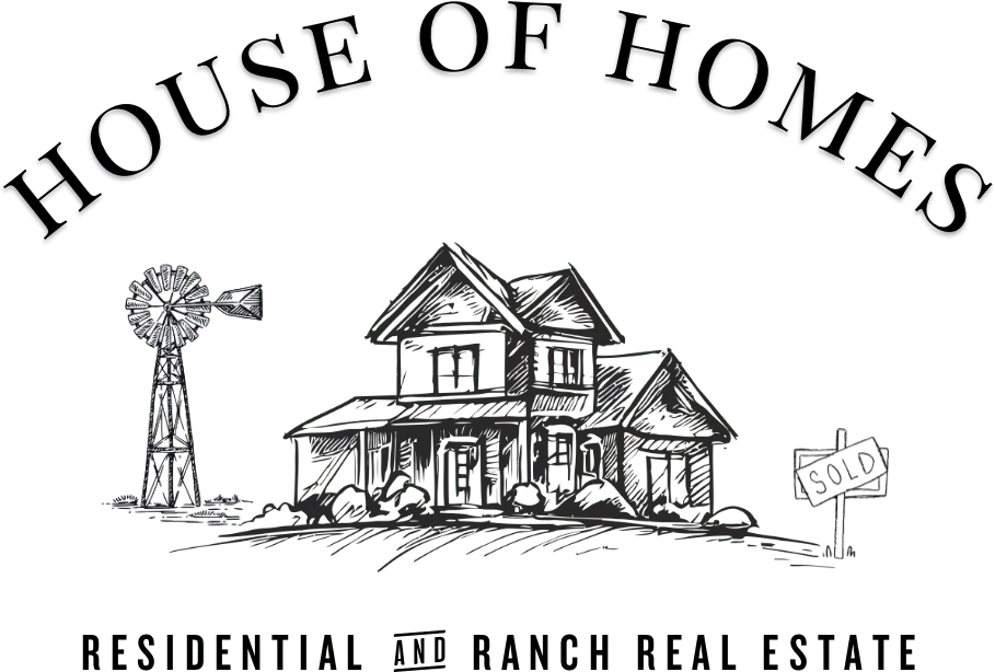 House of Homes Residential and Ranch Real Estate - Black Logo